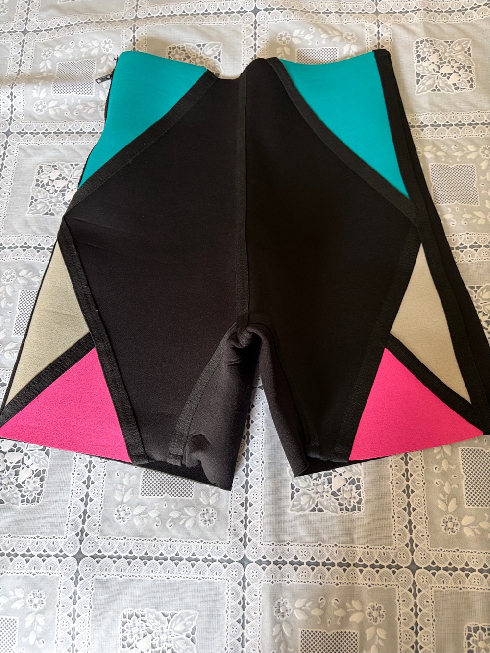 Women’s Vintage Neoprene Bike Shorts, Size Medim
